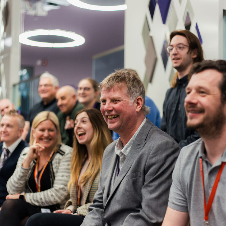 A group of happy CSA workers